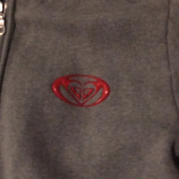 Women's Roxy Zip Up Hooded Sweater Grey Medium - Picture 2 of 4